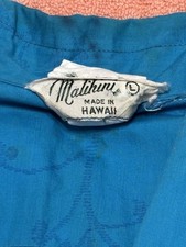 Men's Malihini Vintage Hawaiian Shirt Size Large 60  s Resort Wear Short Sleeve