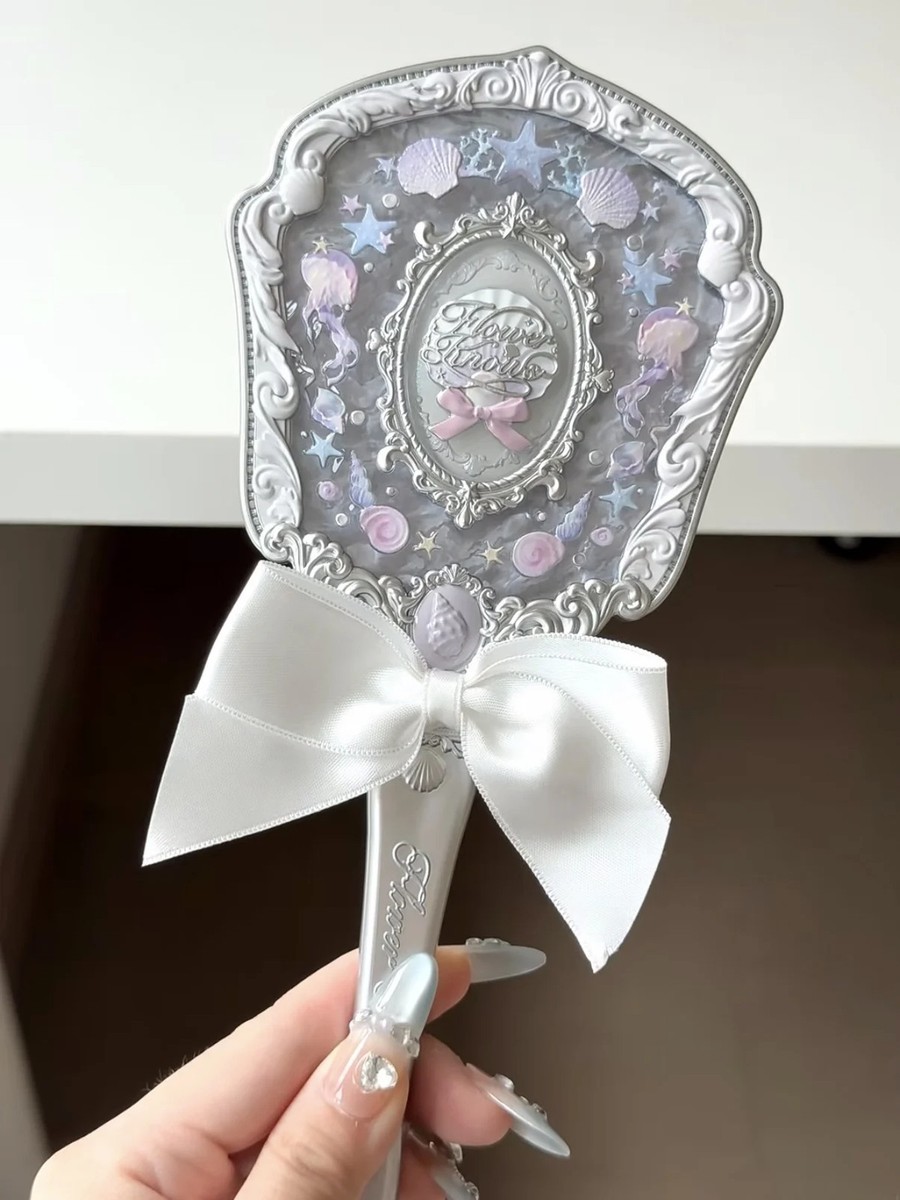 Flower Knows Shell Pearl Handheld Mirror Twinkle Cute Makeup