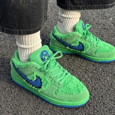 Grateful Dead x Nike SB Dunk Low Green Bear CJ5378-300 Retro Design Sneakers 