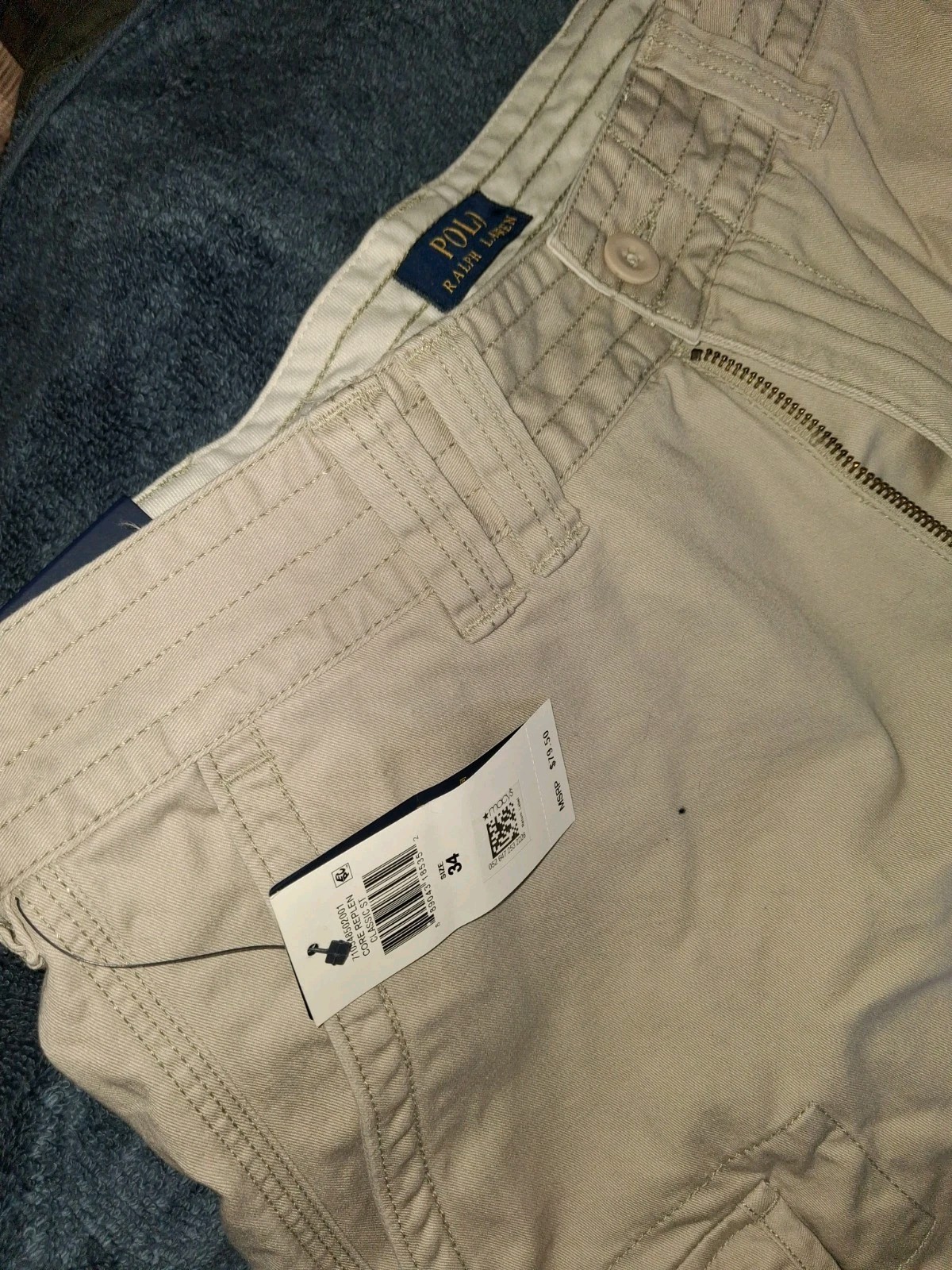Polo Ralph Lauren Cargo Shorts Sz 34 Beige Nwt thumbnail 4