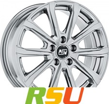 4x MSW MSW 79 full silver 6.5x16" ET47 LK5 100 ML 57.06 Alufelgen 16 Zoll