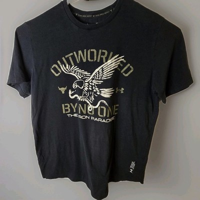 Under Armour Project Rock Shirt Mens Large Outworked Iron Paradise Training Tee