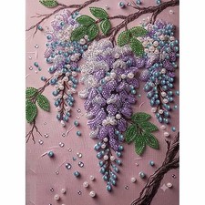 Violet Pearl Diamond Art Kits for Adults,5D Special Shaped Diamond Painting DIY