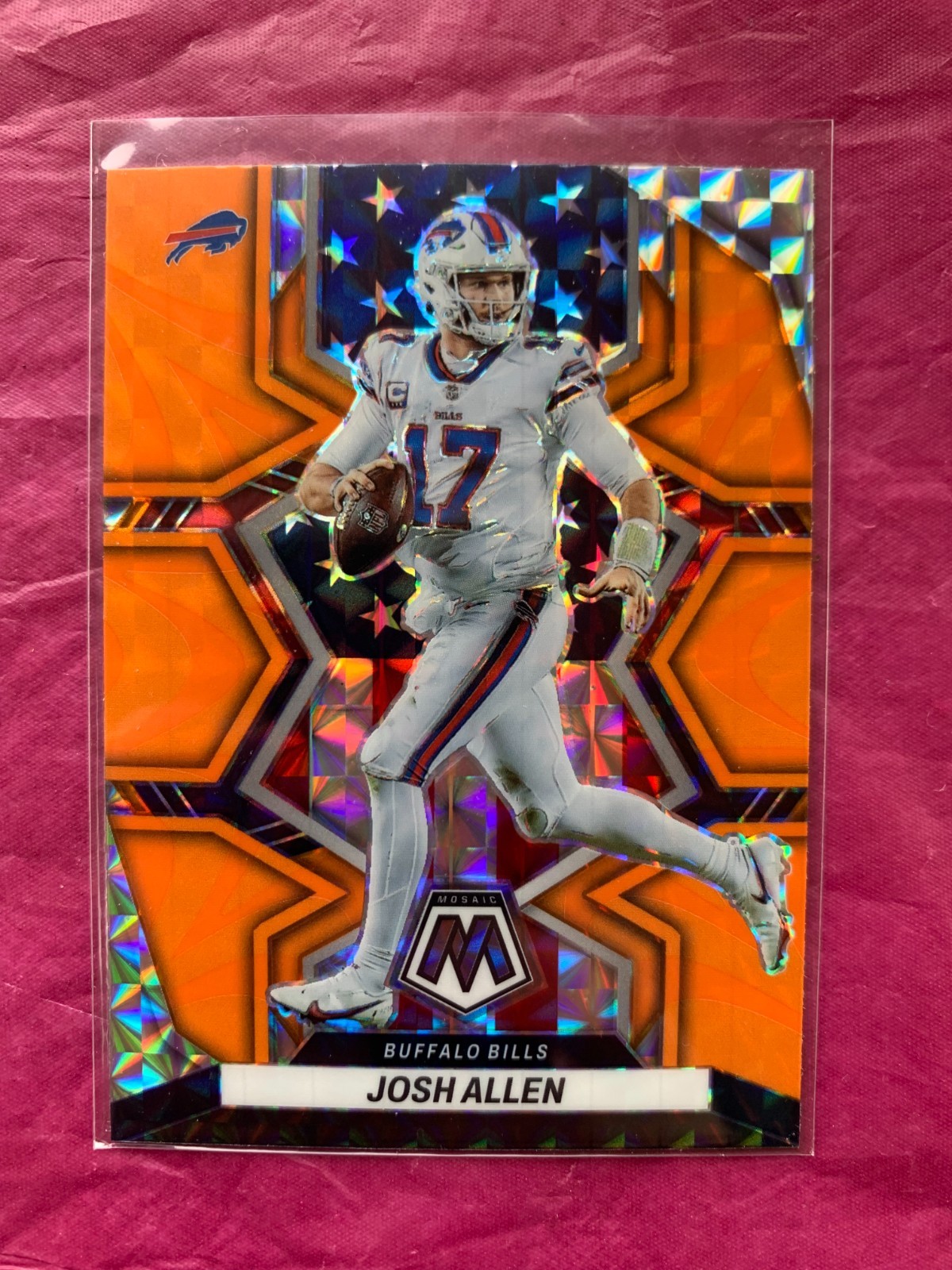 2022 Panini Mosaic - National Pride Josh Allen #253 Mosaic Reactive Orange Prizm