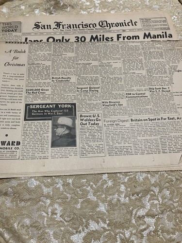 WW2 San Francisco Chronicle Newspapers 3 Papers From 1945 - Picture 9 of 11
