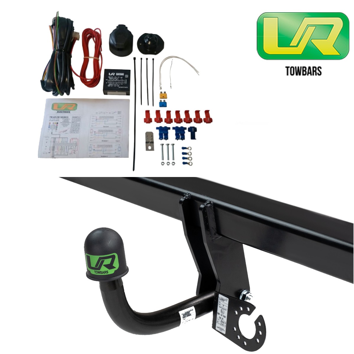 Fixed Swan Neck Towbar+ 7Pin Universal Wiring For Citroën Opel/Vauxhall