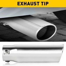 8.5" Car Clamp-on Exhaust Tip Exhaust Pipe Muffler Tail Stainless Bend Bevel Car