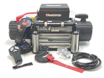 Treuil électrique 12V 6136 kg (13500 lbs) câble et radio commande! WinchExpert - Photo 1/4