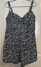 Swimsuits for All Women's Sz 20 Underwire Swimdress Leopard Print Cruise Resort