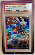 One Piece Monkey.D.Luffy ST26-005 Super Rare Purple/Black Foil PSA 10 Gem Mint