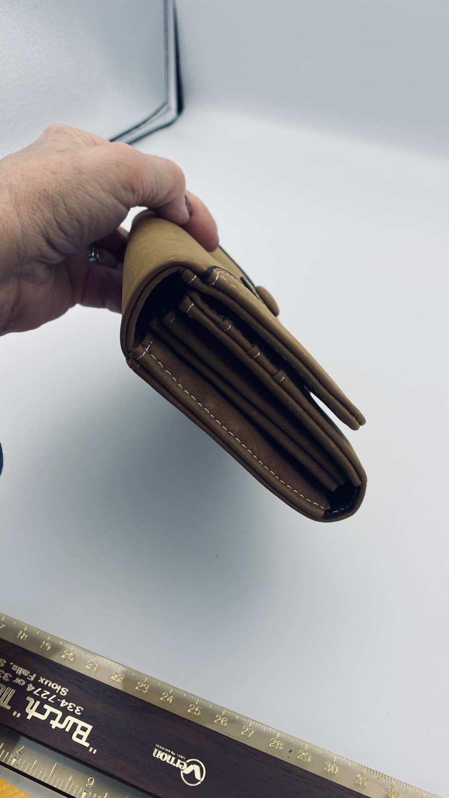 Tan Unbranded Snap Button Large Capacity Wallet F… - image 4