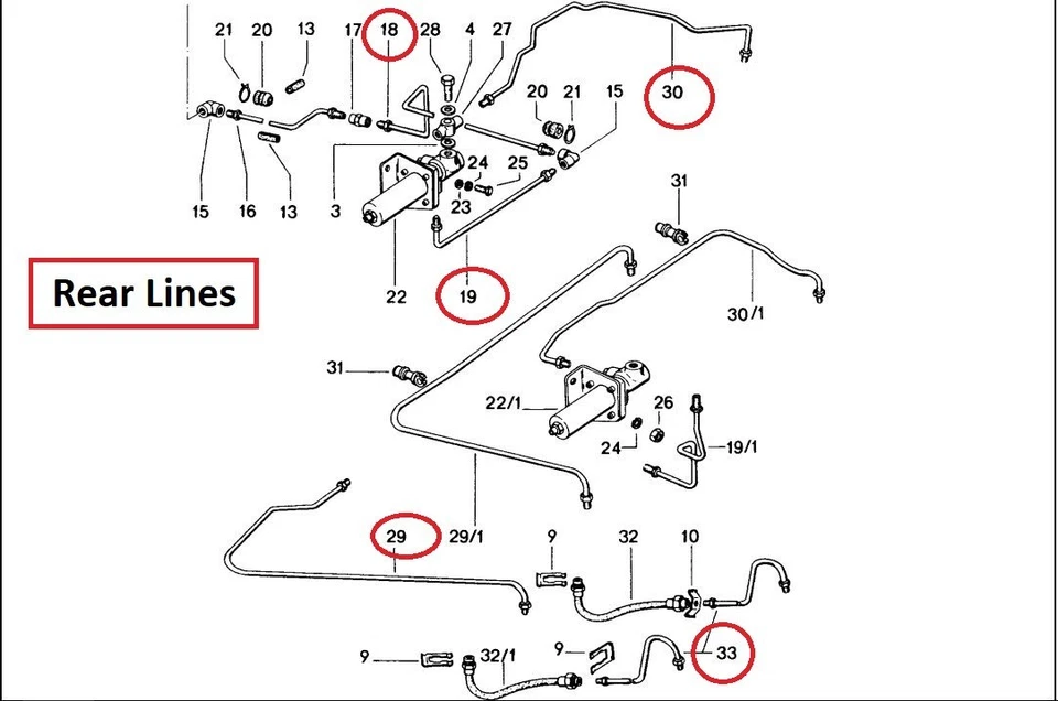 Porsche 914 Brake Lines, Master Reservior, and Master Supply Lines Foto 2 de 4