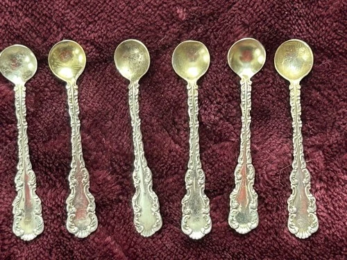 Strasbourg Pattern by Gorham 2.25 Sterling Silver Salt Spoons Set Of 6
