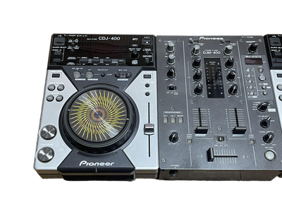 Pioneer CDJ-400 x2 DJM-400 DJ Set CD Player Mixer 3-Piece USB MP3