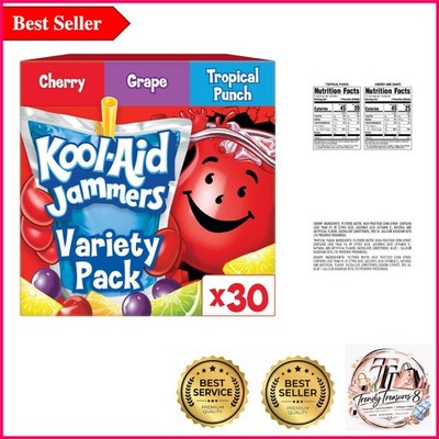 Jammers Variety Pack: 30 Flavored Kid-Friendly Drink Pouches