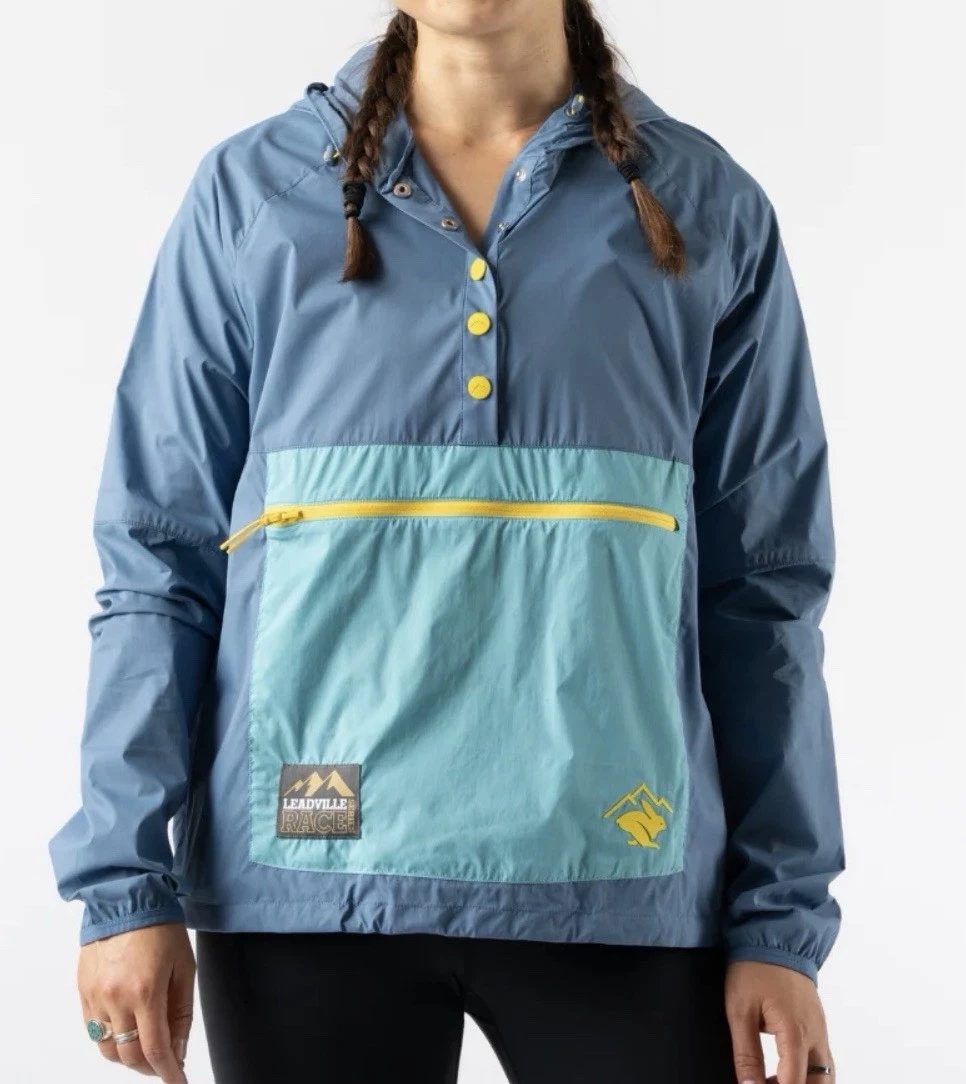 NWT Women's Rabbit L High Country Packable Windbreaker Leadville Race Moonlight