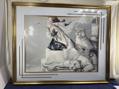 Michael Parkes Deva Art Print Large Professional Framed Surreal Fantasy 39x31