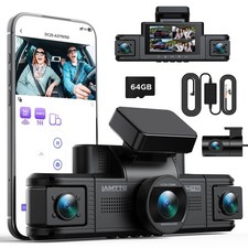 Dash Cam Auto 4 Canali 360° Telecamera 2K Anteriore 1080p Posteriore Registrazio - Miniatura 1