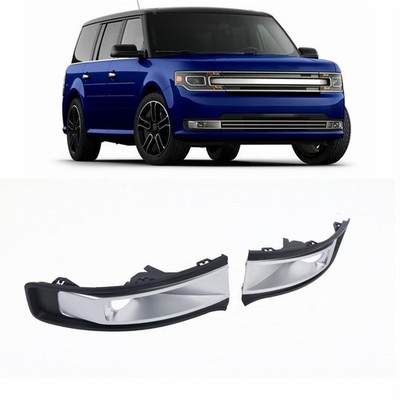 Pair Fog Light Cover Silvery Assembly Replacement for Flex 2013-2019