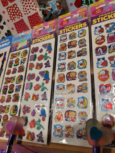 Vintage Sandylion Valentine's Day Hearts Roses Stickers Pencil Eraser Stamp Lot - Picture 11 of 24