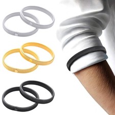 6 Pieces Shirt Sleeve Holders - Stretchy Metal Armbands, Anti-Slip Sleeve Garter