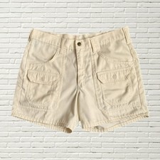 Vintage 70s Hot Shorts - Butter Cream Yellow Soft Cotton Mid High Rise Hippie