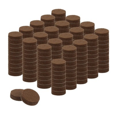 Round Felt Furniture Pads, 200Pcs 0.7'' x 0.2'' Adhesive Felt Pad, Brown
