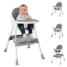 4-in-1 Babyhochstuhl klappbar Hochstuhl Essstuhl Sitzerhöhung Babystuhl NEU