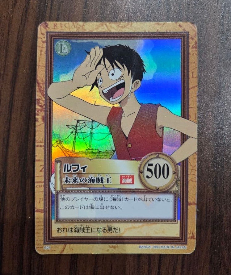 BANDAI One Piece Carddass Hyper Battle Luffy C01 Card 1999