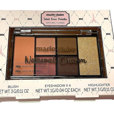 Marie Claire Paris Total Face Palette Natural Charm Eyeshadow Blush Highlighter