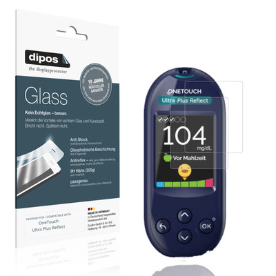 2x Schutzfolie für OneTouch Ultra Plus Reflect matt - Anti-Shock 9H Folie dipos