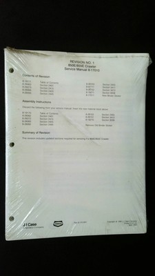 J.I. Case 850E 855E Crawler Service Manual Revision No. 1 8-17010 1992