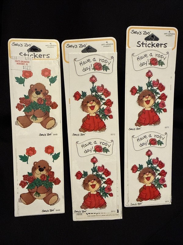 Rare Lot Suzy’s Zoo Vintage Stickers