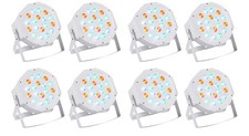  8 Rockville RockPAR50 WHT LED RGB Compact Par Can DJ/Club DMX Wash Lights