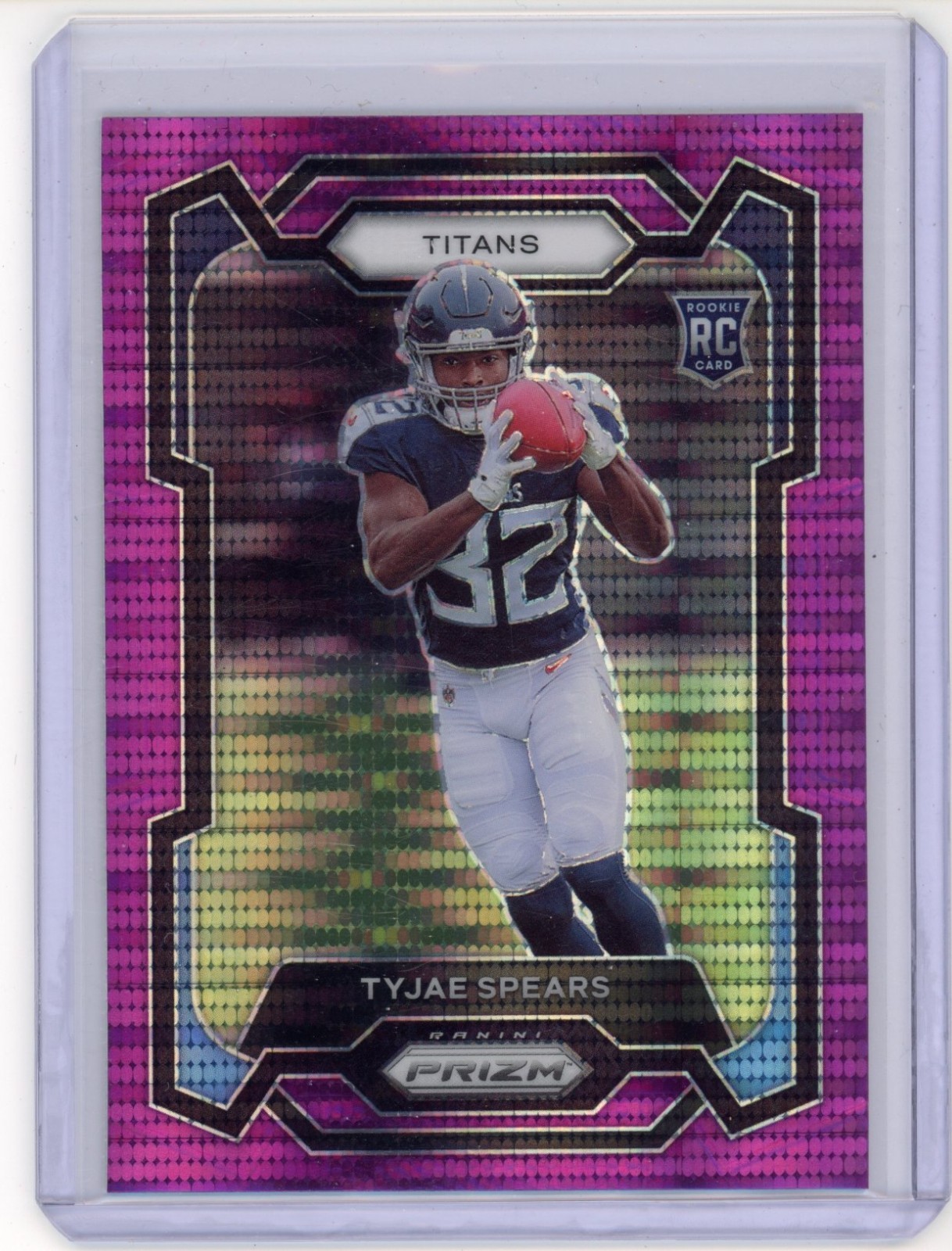 Tyjae Spears 2023 Prizm Purple Pulsar Rookie Card #396 - Titians