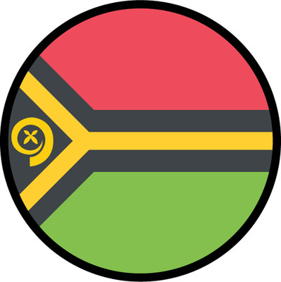 Vanuatu Flag Circle Sticker Decal