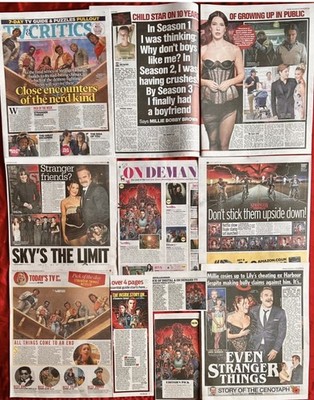 Stranger Things Season 5 UK Newspaper Magazine Clippings Cuttings Lot 2