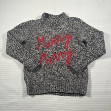 LOFT Ann Taylor XS Gray Knit Sweater Red Heart Graphic Crew Neck Cozy Women s XS