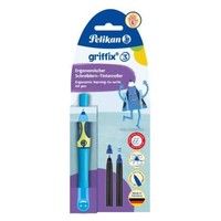 Pelikan Griffix® Tintenschreiber FüR LinkshäNder, Neon Fresh Blue