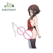 EARLFAMILY 5.1" Megumin Futa Car Sticker Electric-Bicycle Artistic Caravan Decal