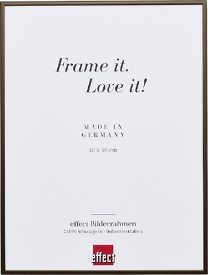Effect Aluminium-Bilderrahmen Quadro 60x60 cm Bronze Antireflexglas