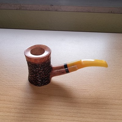 Pfeife Stefano Santambrogio 9mm Filter Pipe Stand Up Poker Cherrywood NEU