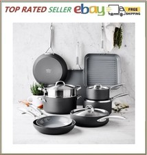 GREENPAN COOKWARE SET POTS AND PANS COOKING GREEN PAN FRYING CERAMIC 14 PC NEW 