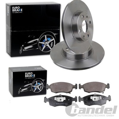 EUROBRAKE BREMSSCHEIBEN 257mm + BELÄGE VORNE passend für FIAT PANDA 312 319