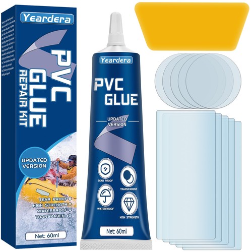 Yeardera Air Mattress Patch Kit, Waterproof Vinyl Repair High clear  - Picture 1 of 7