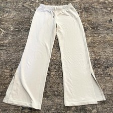 Vuori Wide Leg Sweat Pants Gray Split Hem Women's Size M