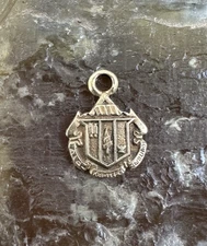 Antique Delta Zeta 10K Gold Sorority Crest Charm Pendant