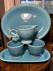 Vintage Fiesta Turquoise Homer Laughlin Serving Set 1938-1951 Retired