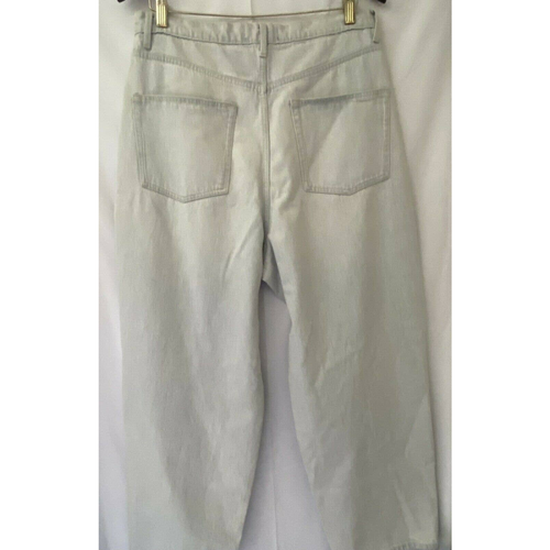 We The Free Women's Size 31 Frank Dad Jeans Icy Blue High Wasted Straight Cotton - Picture 4 of 15
