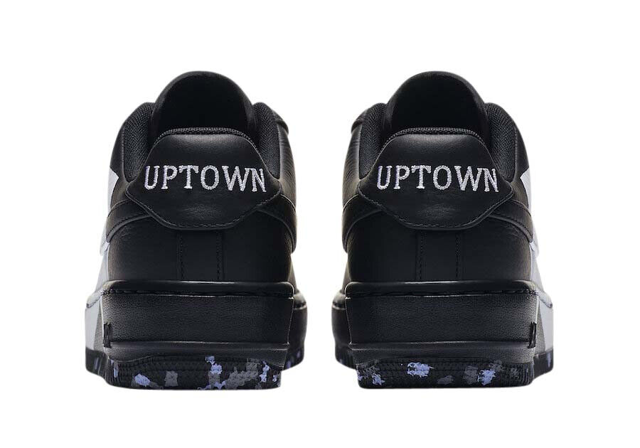 New Nike Air Force 1 Upstep LX Uptown Triple Black White New Nike Air Force 1 Upstep LX Uptown Triple Black White
